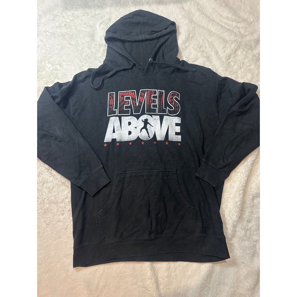 WWE Hoodie Mens 2XL Black Good Roman Reigns Levels Above Graphic Sweatshirt